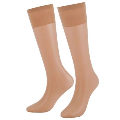 4/8 Pairs Sheer Knee High Socks for Women Stockings Stretchy Silk Socks Solid